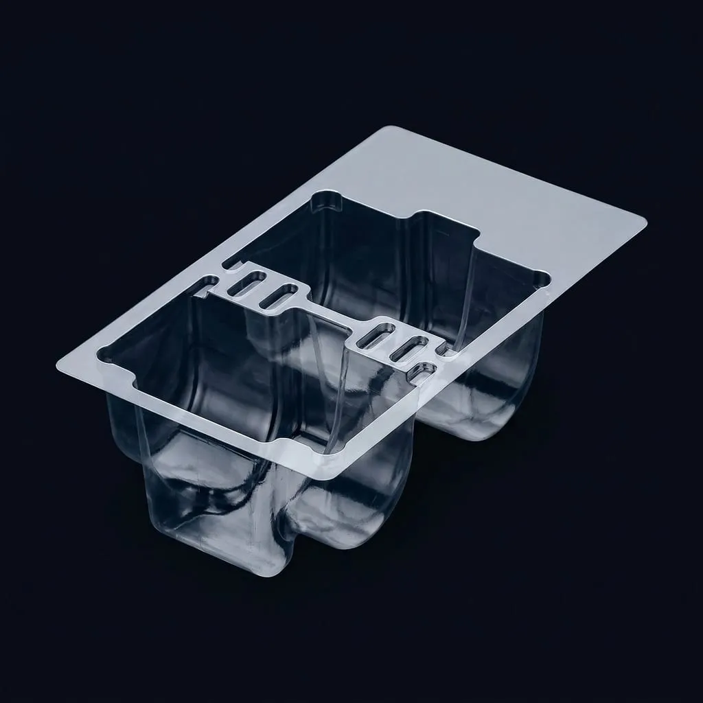 Blister sigillato trasparente PET con supporto in cartone