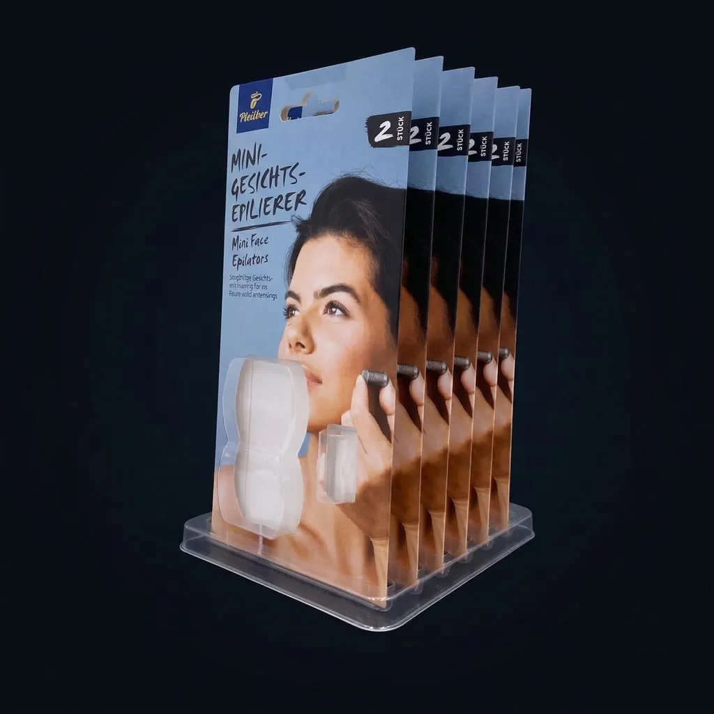 Espositore in plastica POS display da banco trasparente termoformato — Scafa Thermoforming