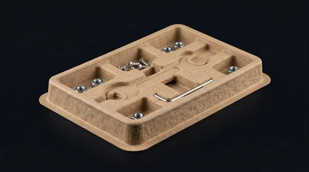Astuccio Scorrevole in Carta Parti di Montaggio Carta Riciclata Custodia Fissaggio Riciclabile — Scafa Thermoforming