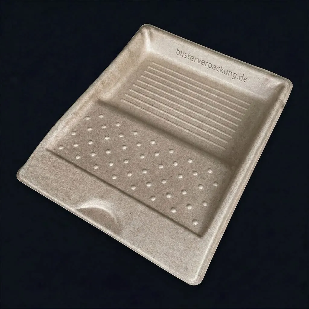 Vaschetta per Vernice Monouso Carta Riciclata Cartone Grigio ScaPAP Senza Plastica Riciclabile — Scafa Thermoforming